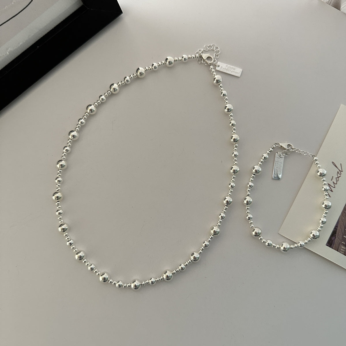 S925 Sterling Silver Gradient Bead Bracelet