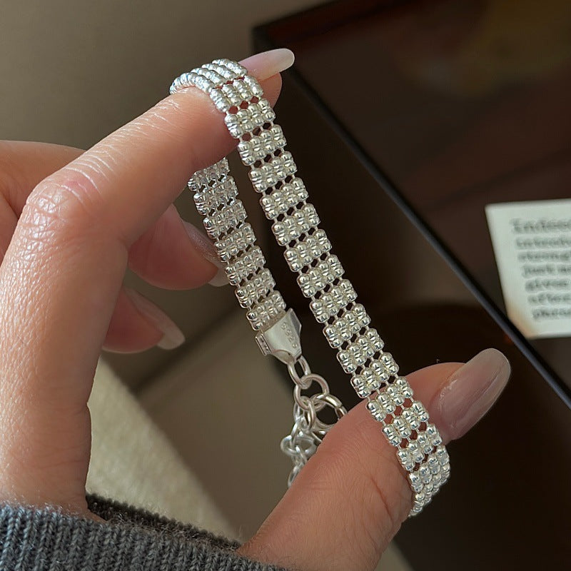 S925 Sterling Silver Multi-Layer Beaded Bracelet