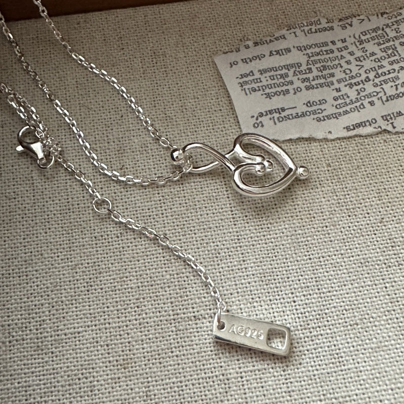 S925 Sterling Silver Heart Pendant Necklace