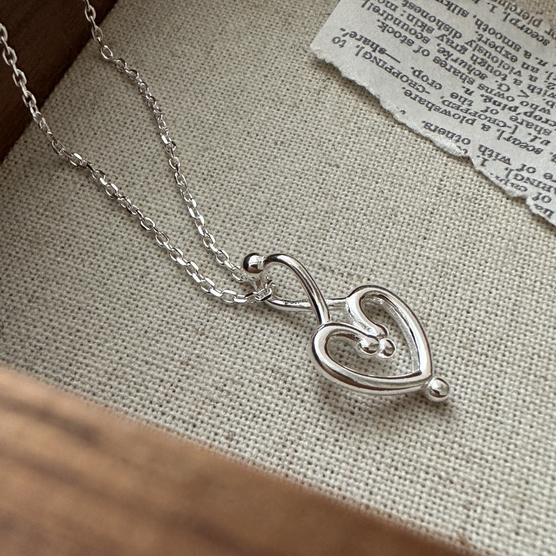 S925 Sterling Silver Heart Pendant Necklace