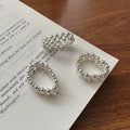 S925 Sterling Silver Woven Band Open Ring