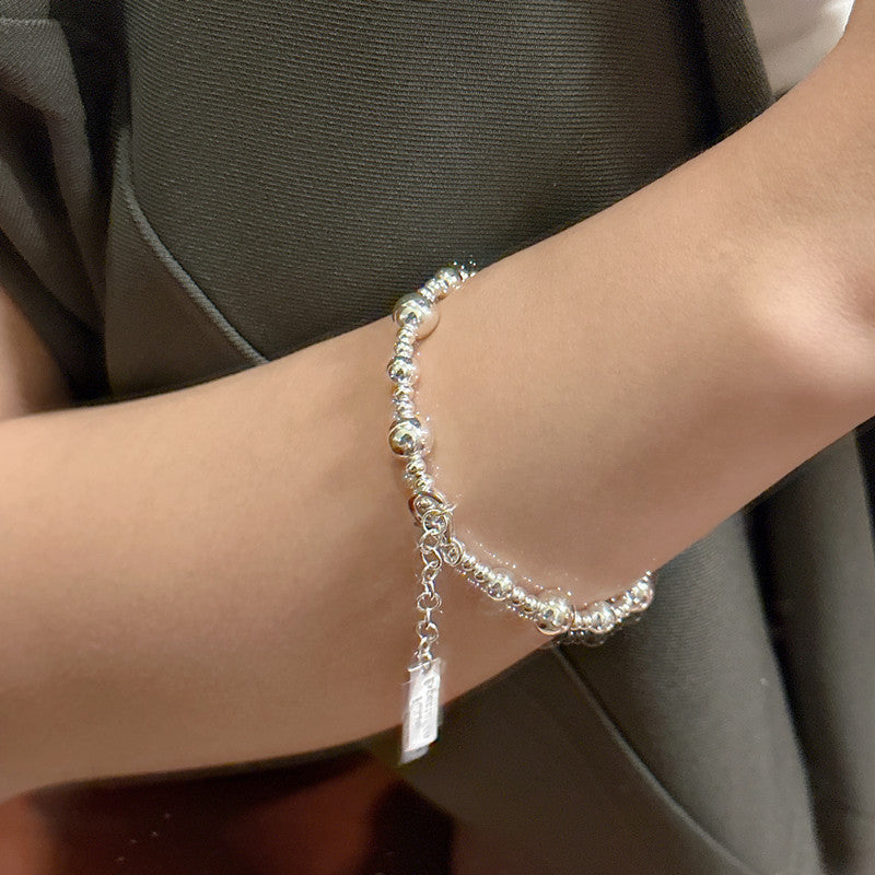 S925 Sterling Silver Gradient Bead Bracelet