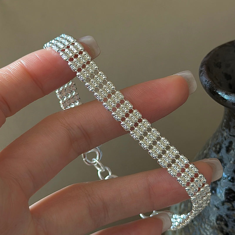 S925 Sterling Silver Multi-Layer Beaded Bracelet