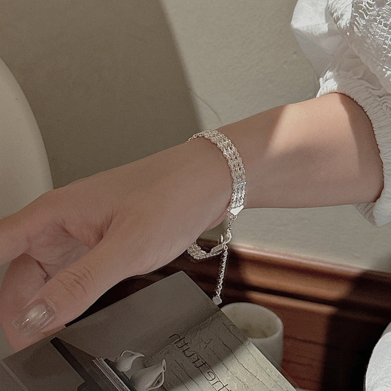 S999 Fine Silver Layered Bracelet